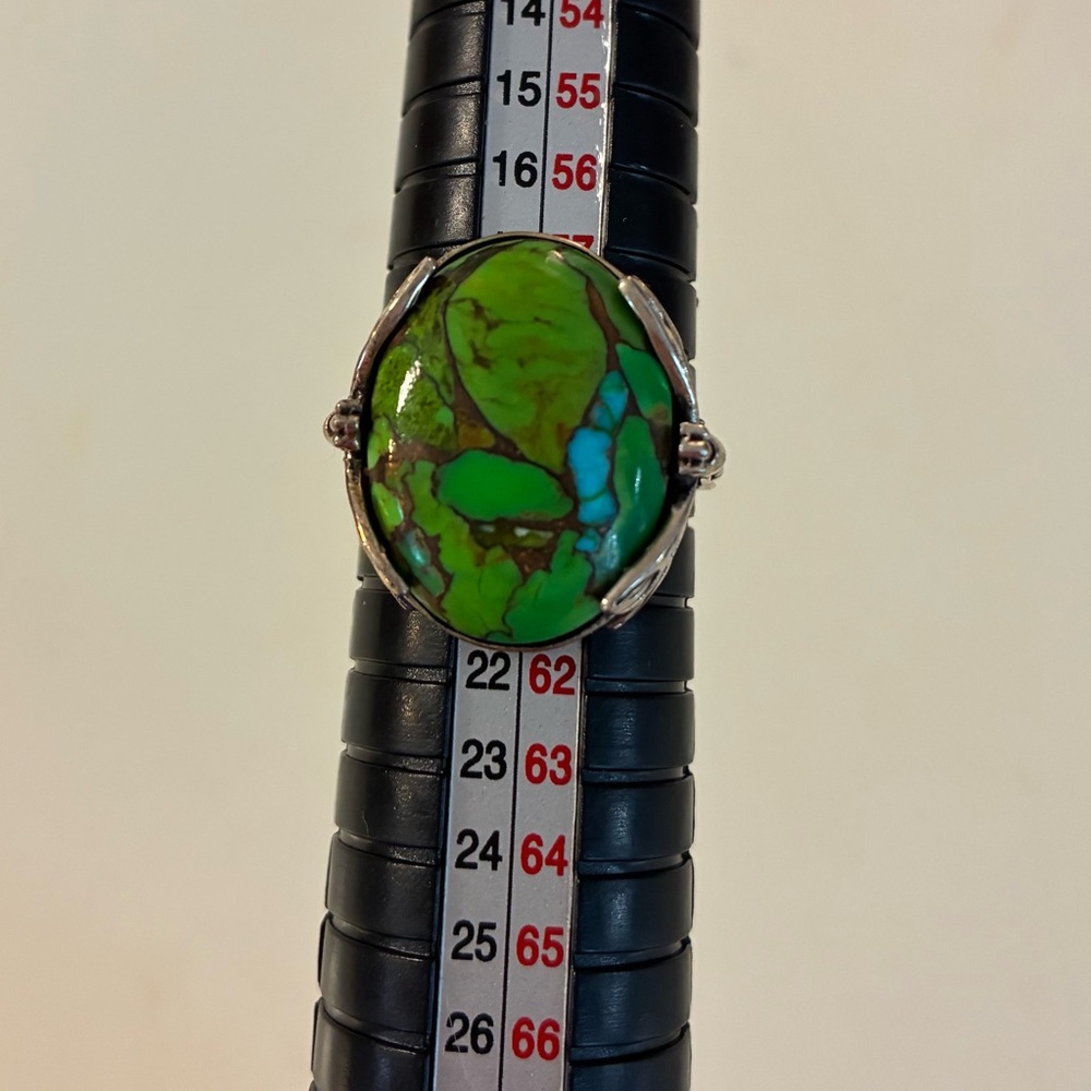 Green Copper Turquoise Ring Sz. 9